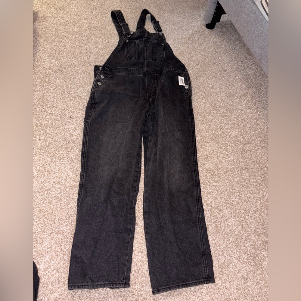 Old Navy Women's Black Denim Overalls